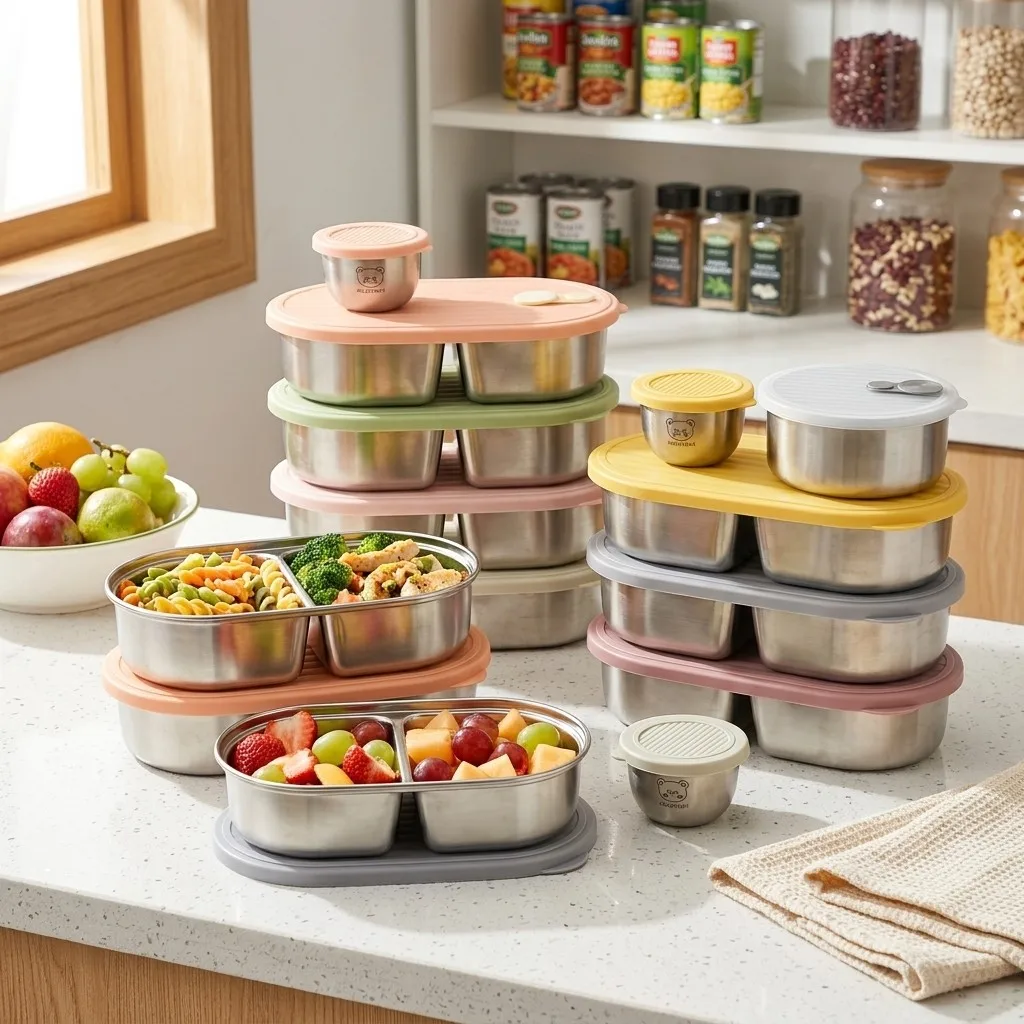 Food Storage With Dividers - Микроволновая ланч-коробка из нержавеющей стали марки