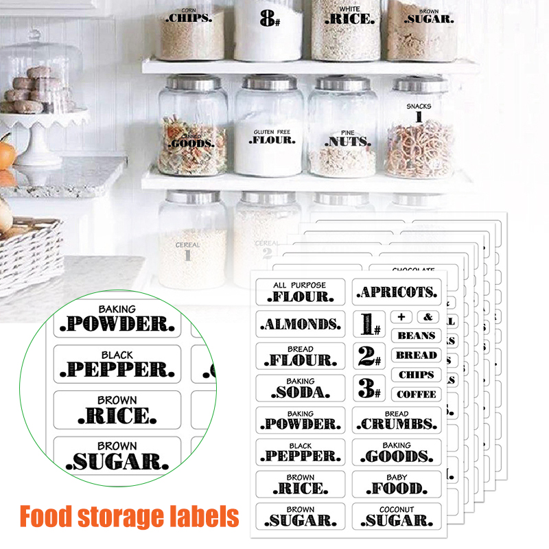 Food Storage Labels - 132 шт., водонепроницаемые наклейки Для кухни