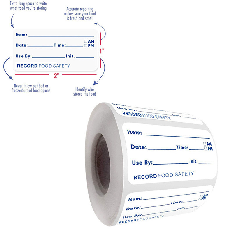 Food Storage Labels - 500 шт./рулон. Кухонные наклейки, самоклеящиеся, легко