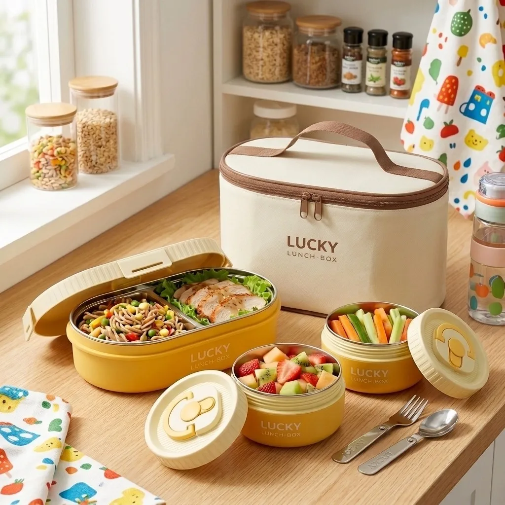Набор ланч-боксов из нержавеющ – обзор и цена Food Storage With Dividers